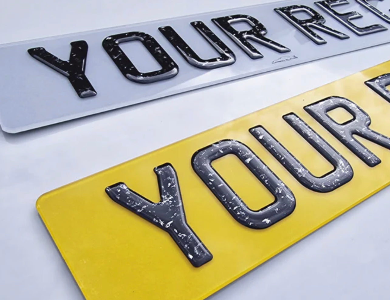 3D Carbon Gel Number Plates New Style CustomizePlates