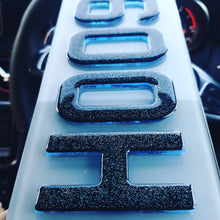 Load image into Gallery viewer, 4D Neon Glitter Red/Green/Blue Number Plates