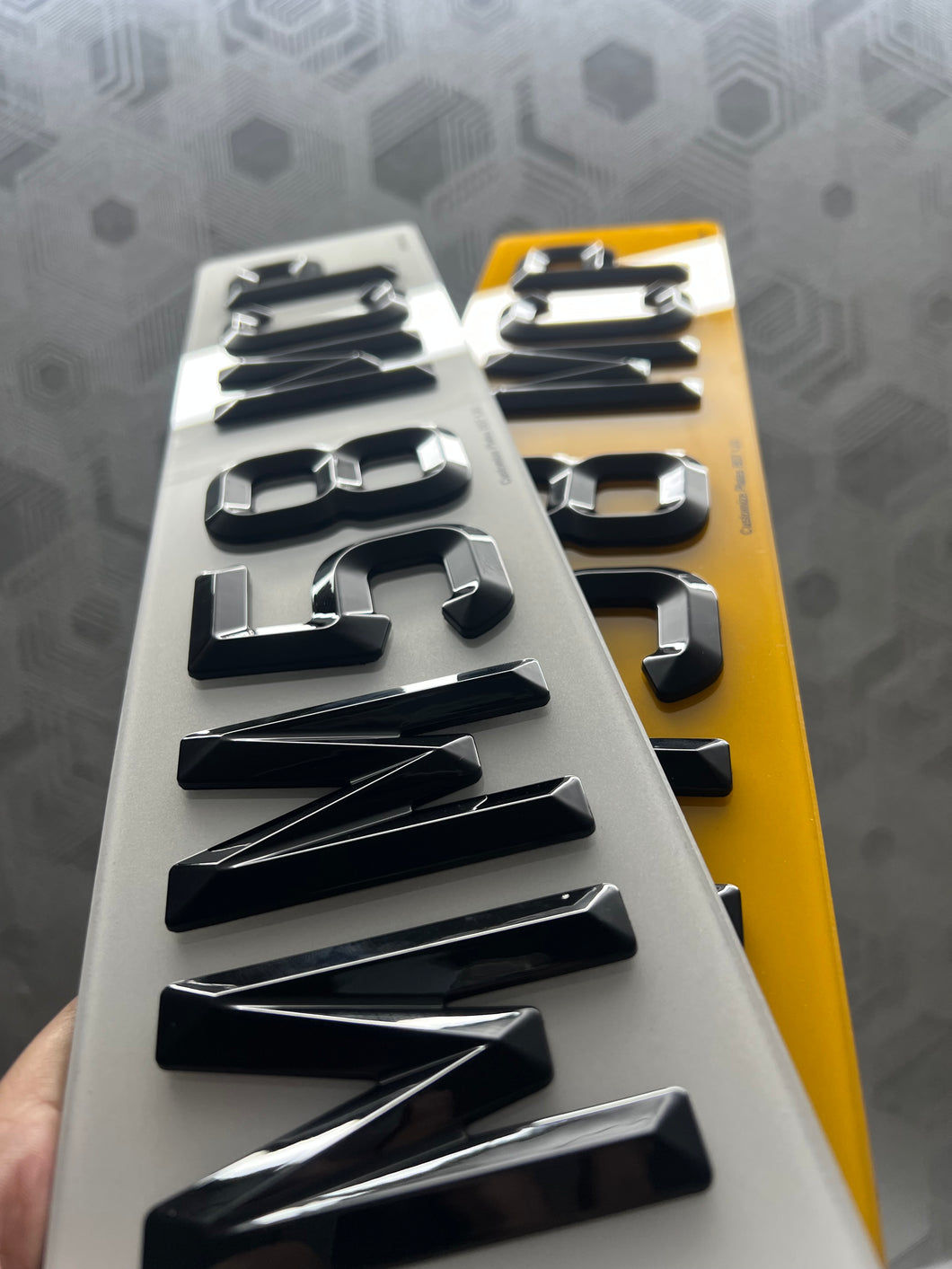 4D Retro Bevelled Number Plates