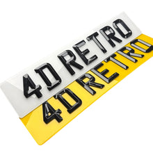 Load image into Gallery viewer, 4D Retro Bevelled Number Plates
