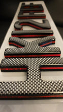 Load image into Gallery viewer, 4D 5D 9MM Neon Red Carbon Gel Number Plates
