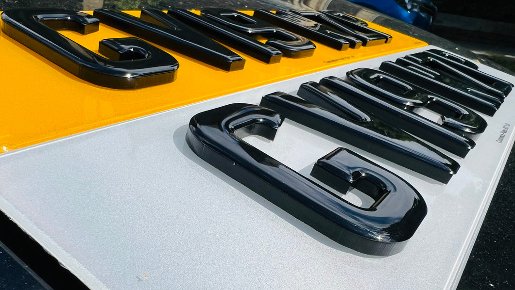 4D Gel Number Plates 